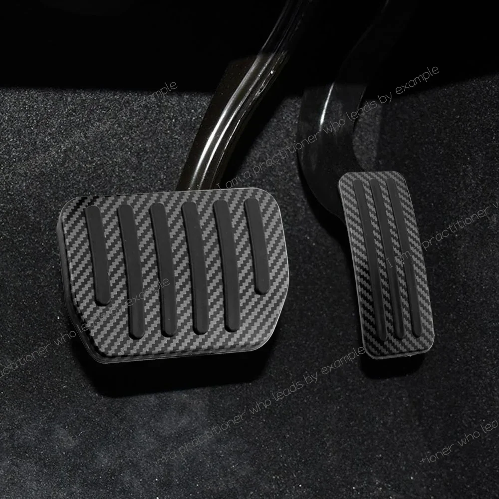 

Автомобильные педали для Tesla Model 3 Model Y 2022 2023 2024, крышка педали акселератора, газа, тормоза, нескользящая накладка из углеродного волокна, аксессуары