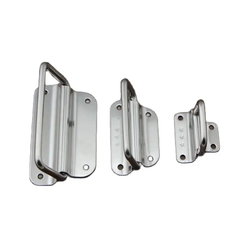 1PC 304 Stainless Steel Folding Pull Handle for Cabine Kitchen Drawer Door 50/75/100mm Handle Diameter 6mm Box Lock Equipment