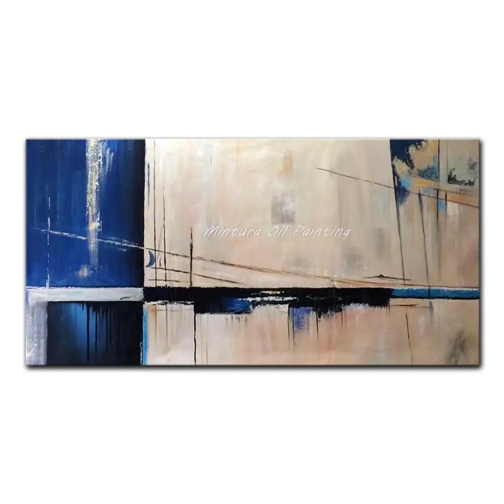 

Mintura Large Size Acrylic Canvas,Handmade Handpainted Oil Paintings on Canvas,The Abstract Diagram Artwork Hotel Decor Wall Art