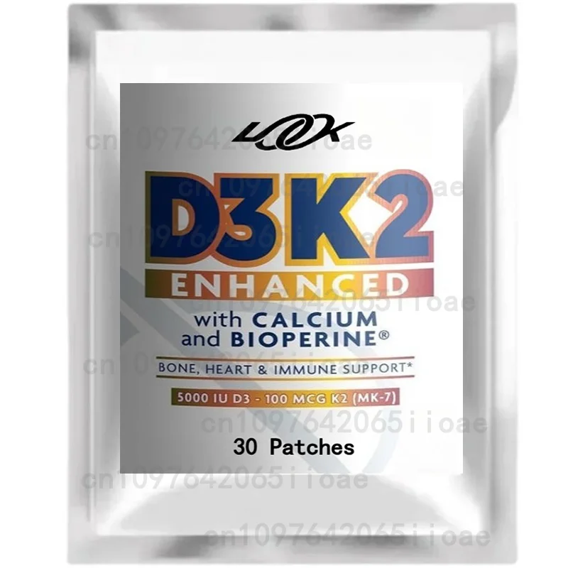 Oferta imperdível: Adesivo de Vitamina D3 e K2 10000 UI - Suporte Imunológico, Saúde do Cabelo/Pele/Unhas, Bem-estar das Articulações/Ossos/Sistema Cardiovascular