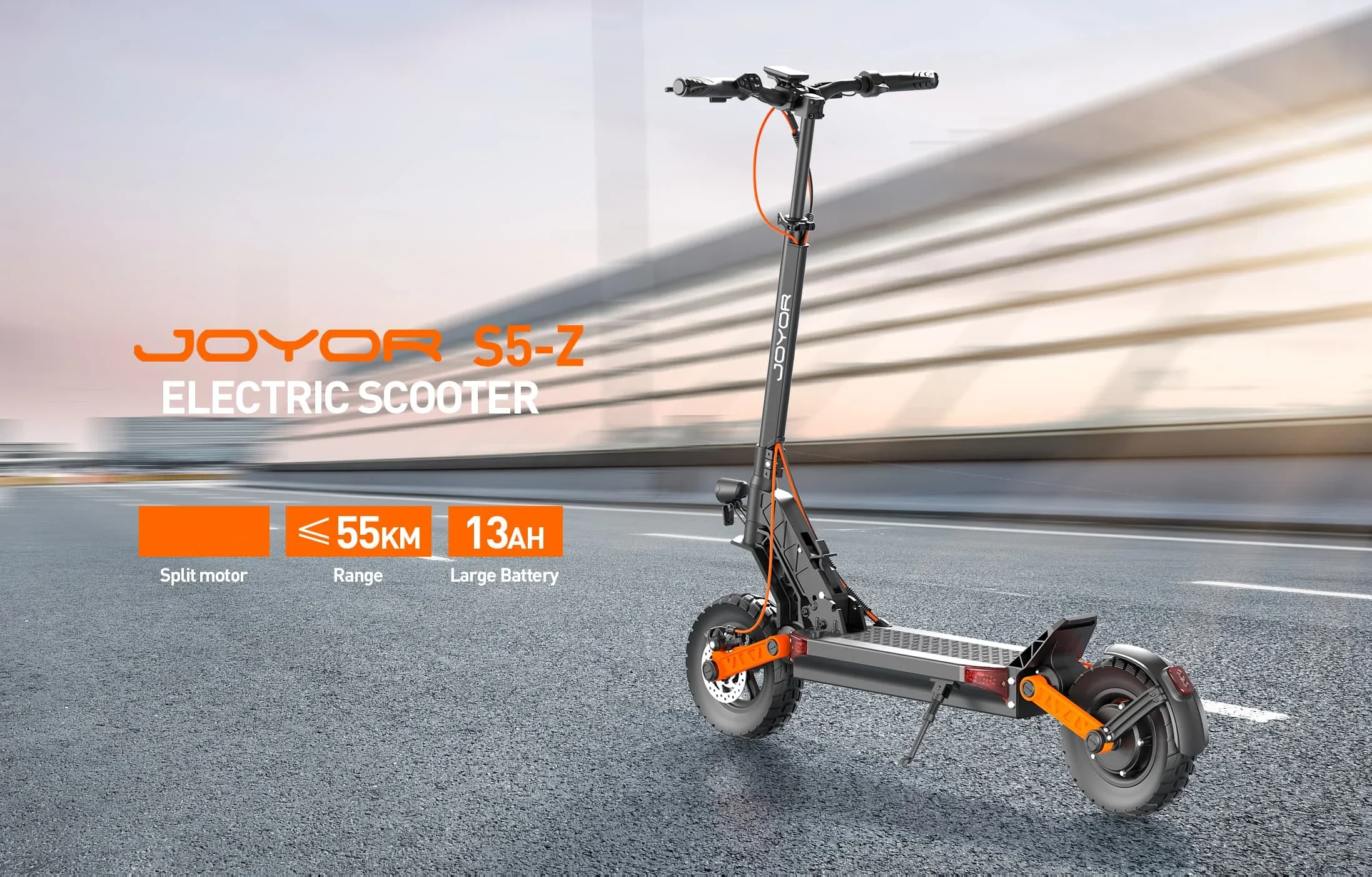 JOYOR S5-Z Elektroroller 48V13AH Akku E-Scooter 10 Zoll Breitere Reifen Höhenverstellbar Faltbare Elektroroller – Detail 1