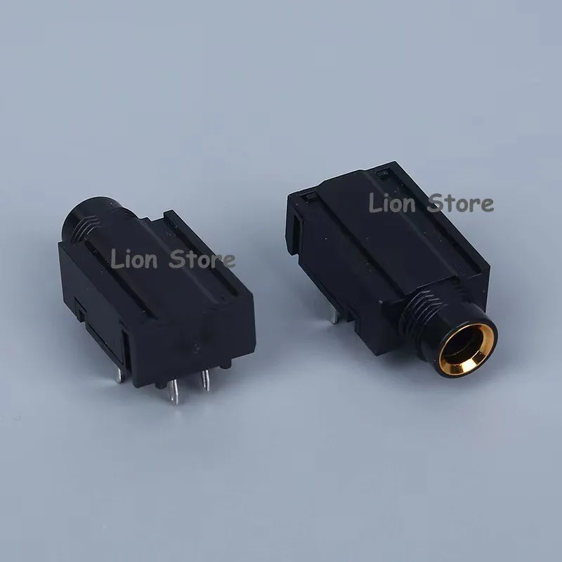 10psc/lot 6.5mm female socket, diameter 6.35, nine pin audio base, microphone power amplifier, earphone socket, large three core