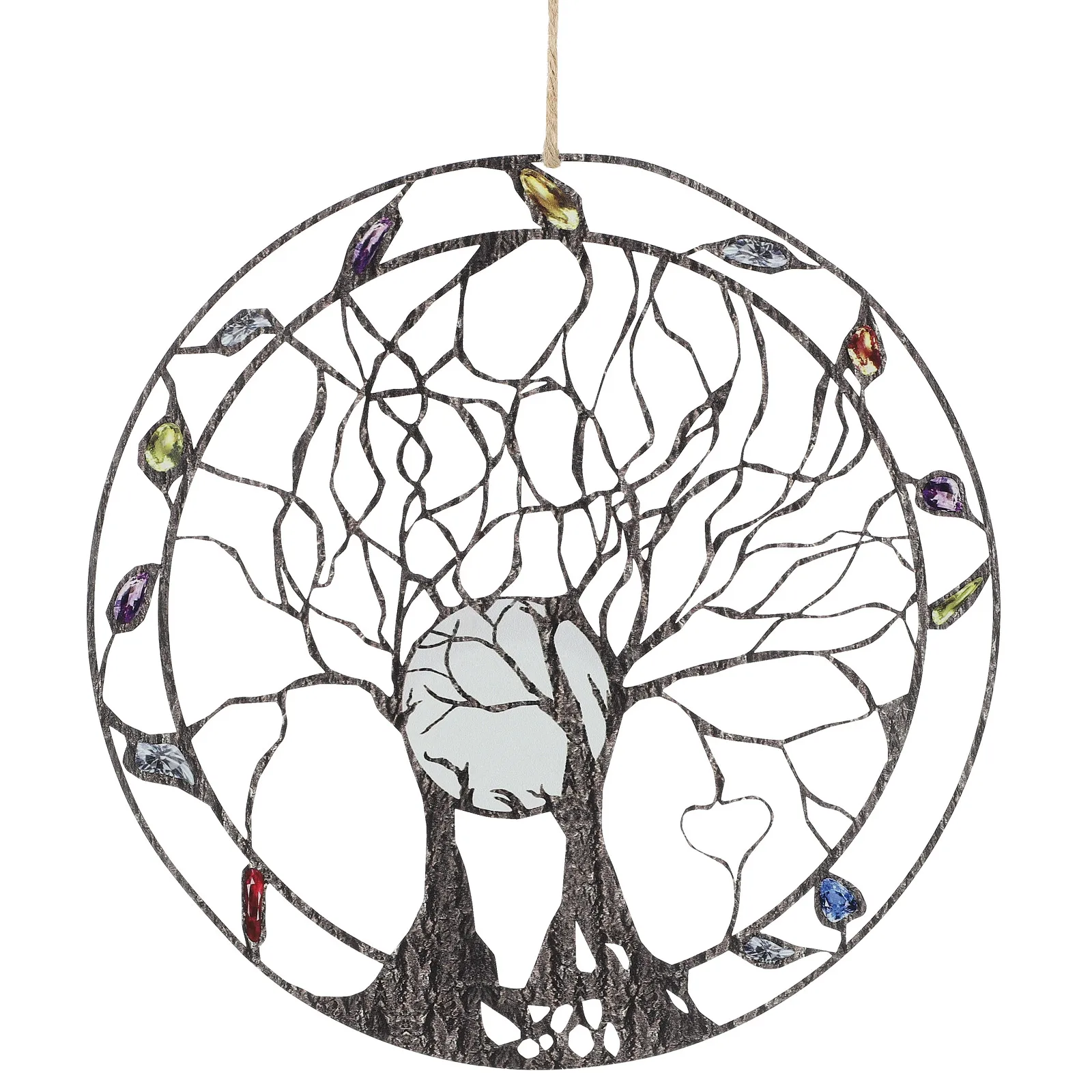 

25x 25cm Circle Of Life Wall Art Home Decoration Tree 1PCS Pendant For Gifts Festival Gift Creative Decorations Metal Crafts