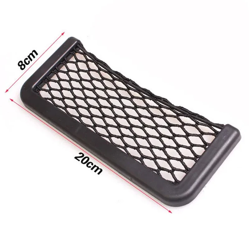 1/2Pcs Universal Car Storage Net Bags Mesh Pockets Car Seat Side Back Storage Net Bag Phone Holder Pocket Organizer 20x8cm