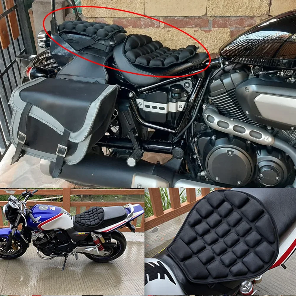 

Motorcycle inflatable shock-absorbing seat cushion electric vehicle non-slip breathable seat cushion is universal in all seasons