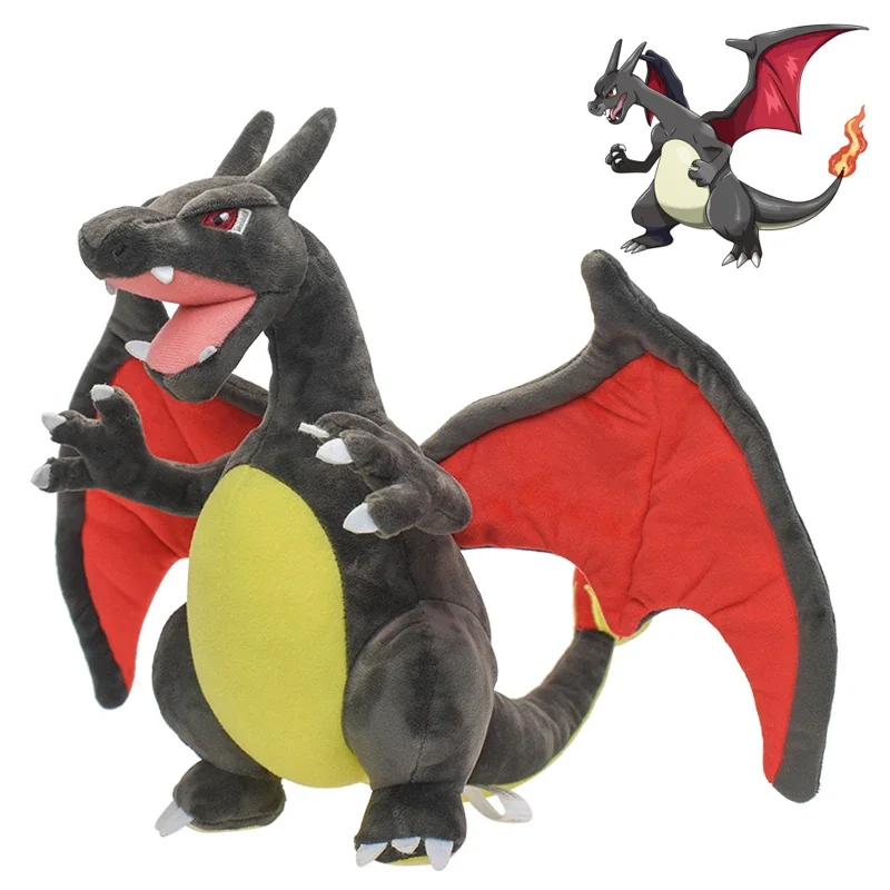 

Pokemon Shiny Charizard Plush Toys Fire Dragon Anime Movies Peluche Plushie Posket Monster Stuffed Toy Children Birthday Gift