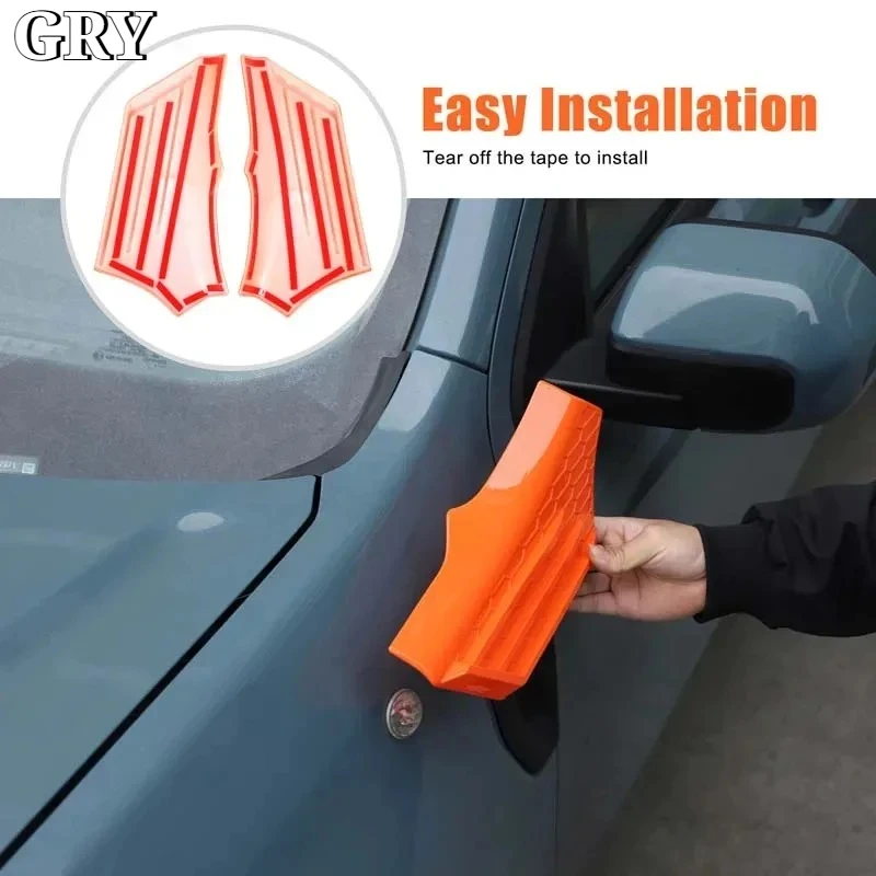 Car Hood Side Fender Panel A-Pillar Base Trim For Ford Maverick 2022-2026 ABS Carbon Fiber Exterior Car Accessories
