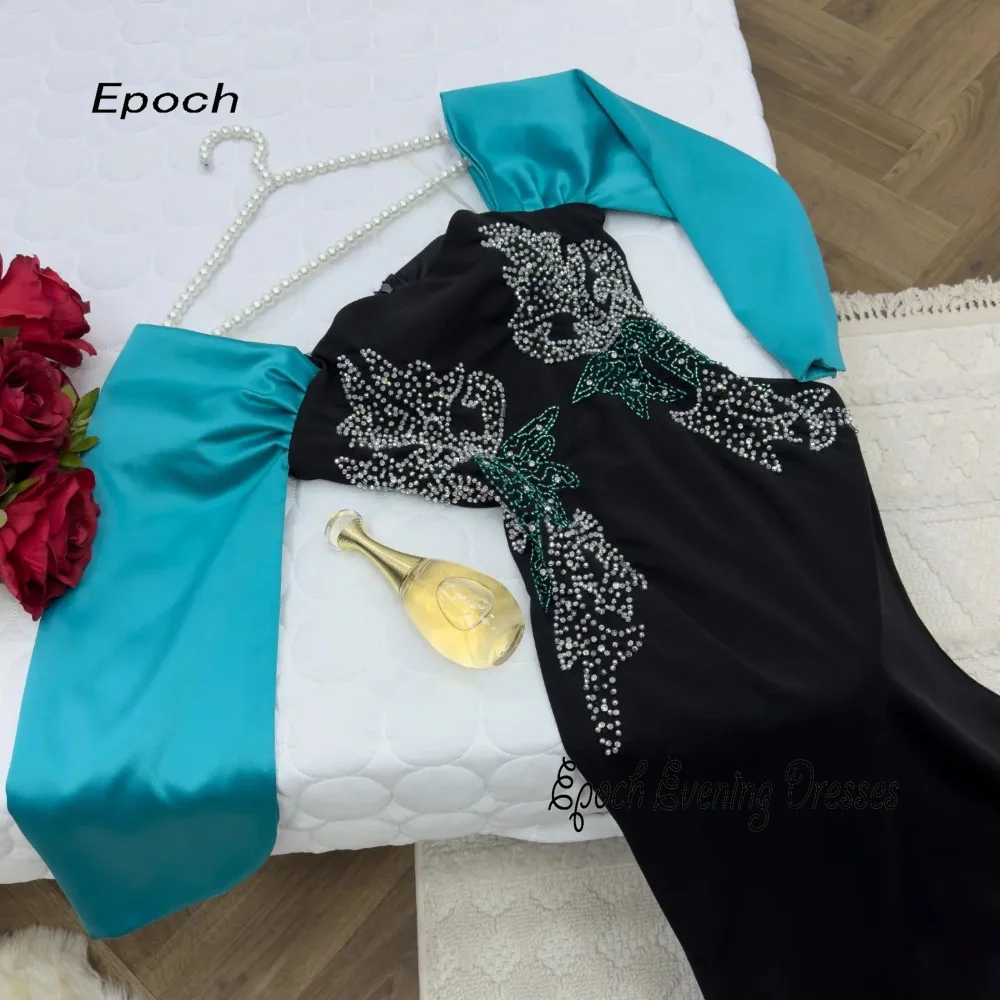 Epoch Evening Dress Straight Elegant Strapless  فستان رسمي Elegant Beading Empire Bodice Formal Black Prom Gown Women 2024