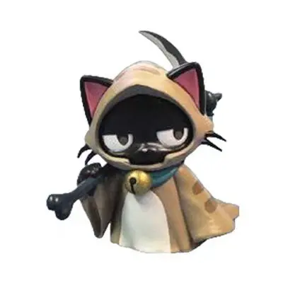 Echte actiefiguur Cartoon schattige kat Gacha drie bloemenkat Trendy speelornament