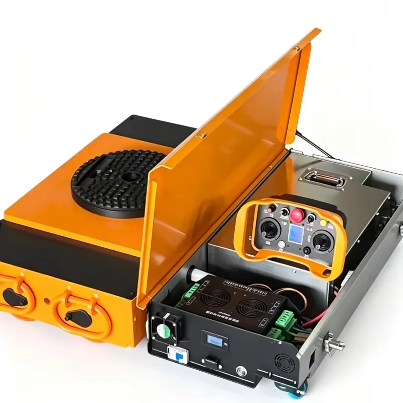 Electric Tank Trolley for Construction Material Handling Remote Control Heavy Duty Cargo Mover Work Use Site Project