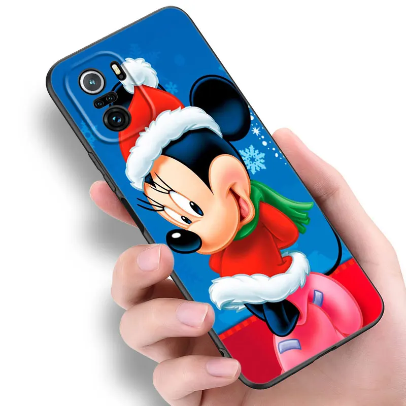 Mickey\'s Snowy Christmas Phone Case For Xiaomi Mi 9 SE 8 10 10T 11 12 13 Lite 9T 11T 12S 12T 13T Pro 5G 11i 12X Black Cover