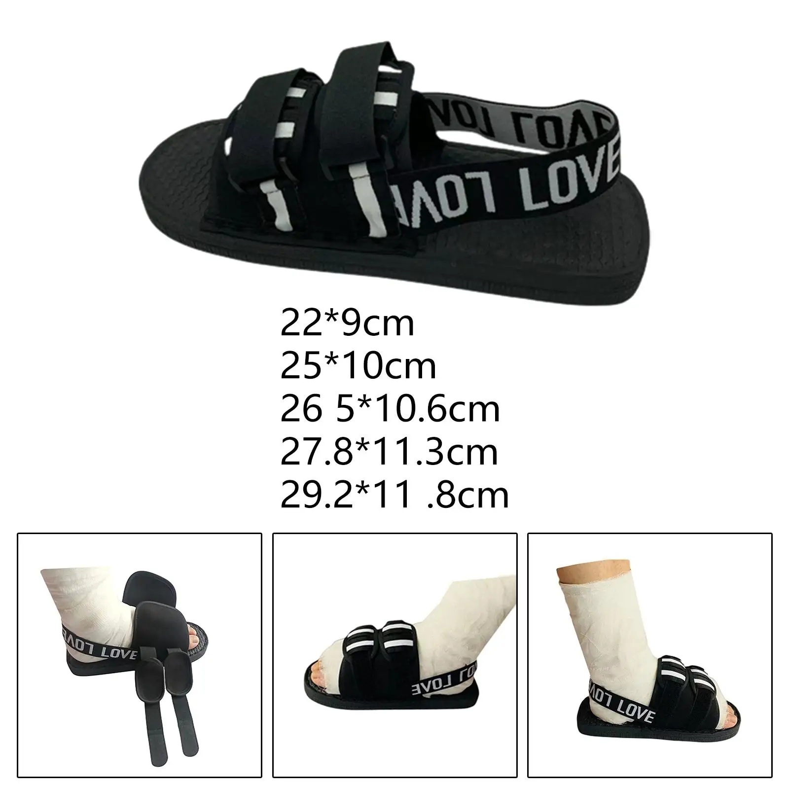 Cast Shoe Foot Cast Boot with Adjustable Strap Non Slip Post OP Shoe Walking