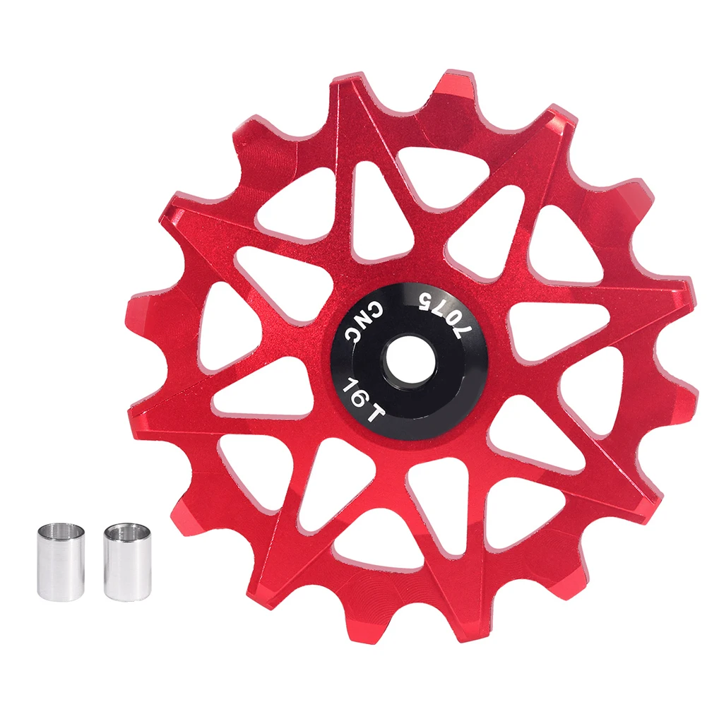 10T 16T Wheel Aluminum Alloy Pulley Bicycle Brake Anodizing Process Bright Color Inner Diameter 4mm Bushing For Bike Maintenance