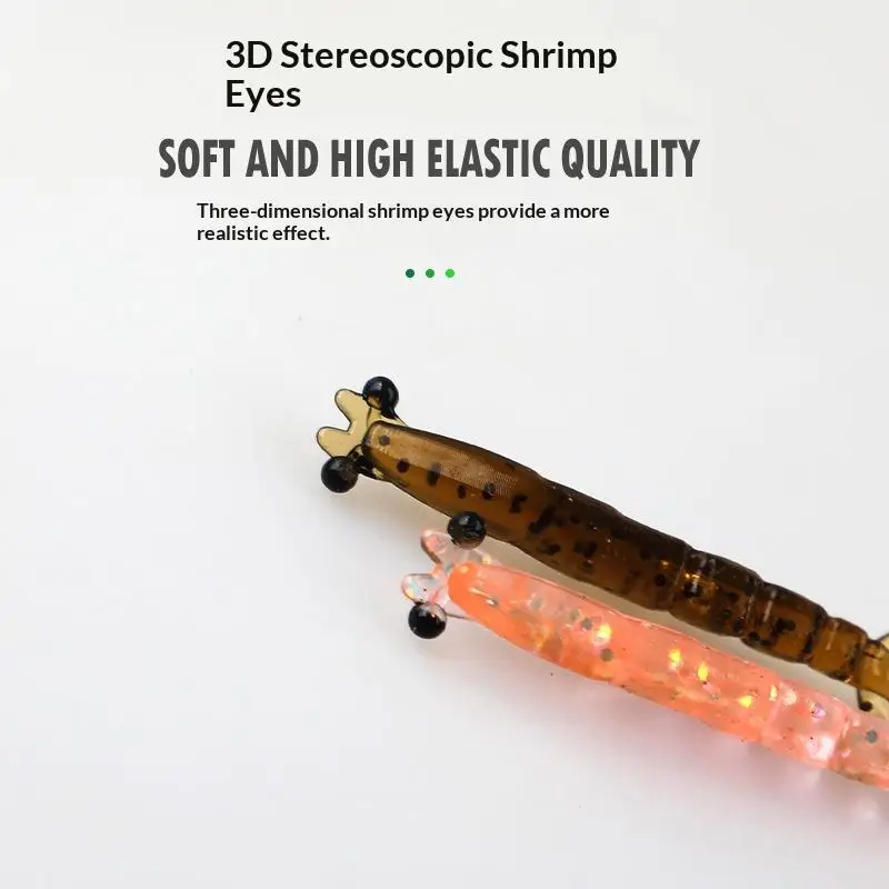 20 Stück Mini Weiche Wurm-Garnelen-Angelköder 0,4g/40mm Künstliche Köder Bass Silikon Angelzubehör – Detail 5