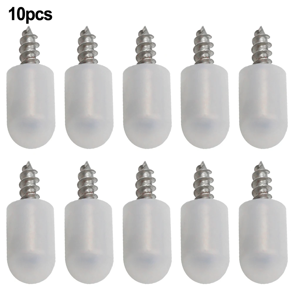 10pc Metal Self-Tapping Screws For Cabinet Bracket Installation Shelf Support Laminate Panel Glass Stud Fixing