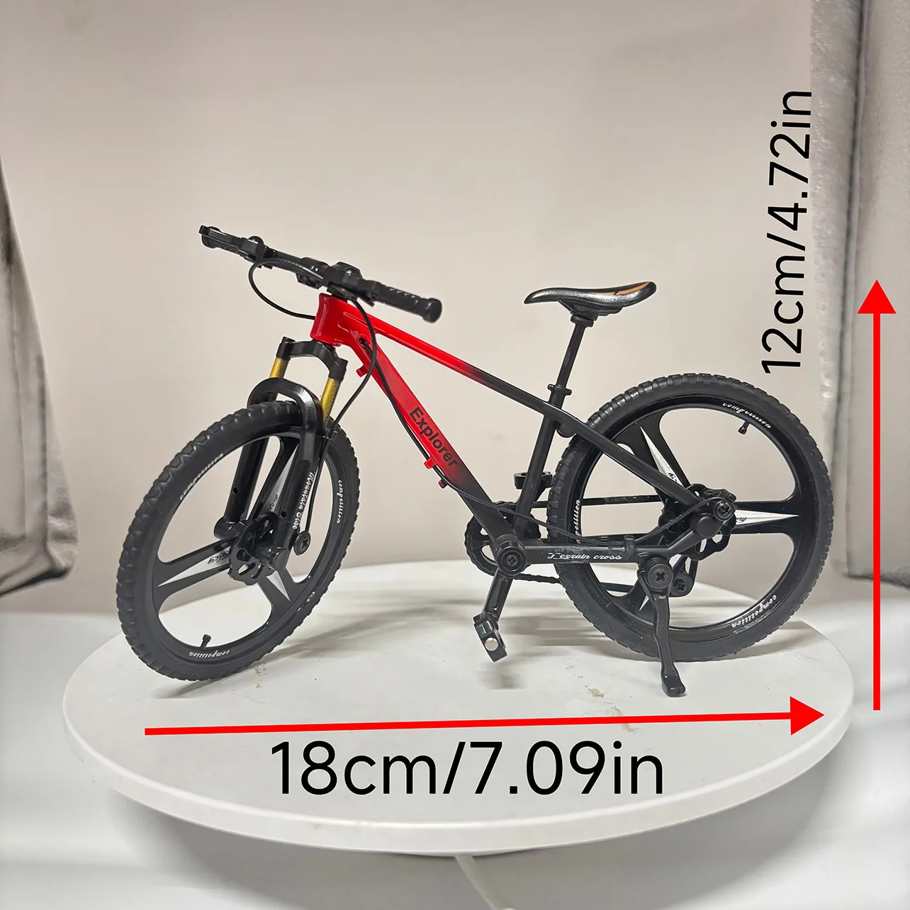 New 1:8 Mini Model Alloy Bicycle Diecast Metal Finger Mountain Bike Simulation Decoration Toys Gifts Boys