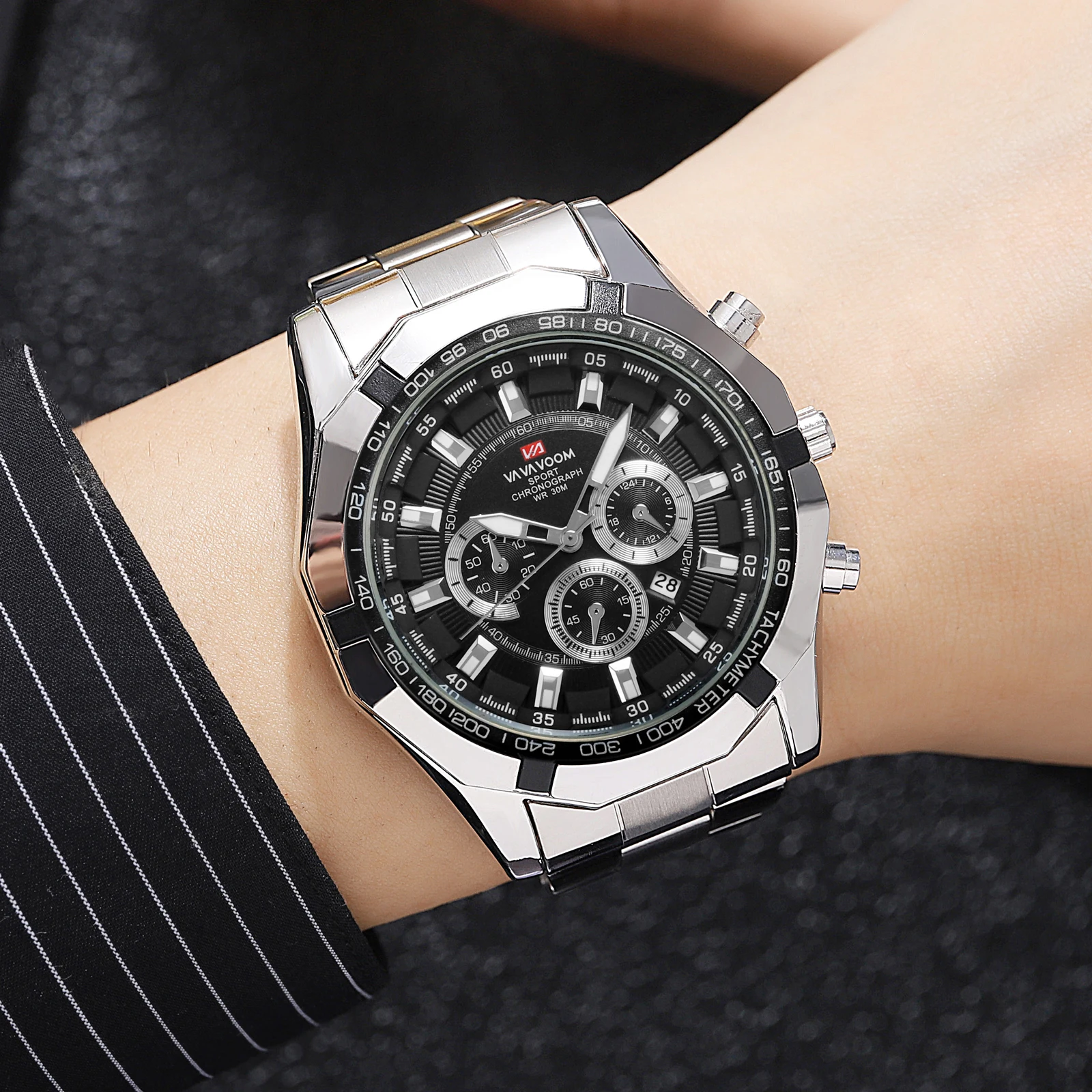 Fashion Men Watch Business Style Pagani Design Stainless Steel Strap Calendar Dial Quartz Movement Wrisrwatch Relogio Masculino