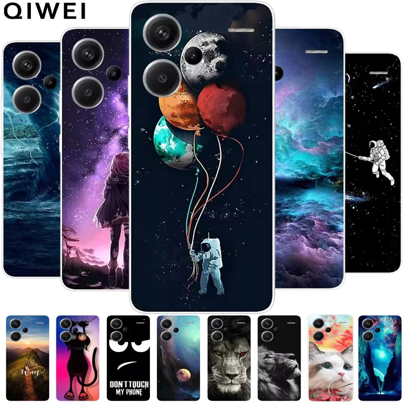 For Xiaomi Redmi Note13 Pro Plus Case Cartoon Soft TPU Silicon Funda Coque for Redmi Note 13 Pro+ 5G Protector Phone Shell Space