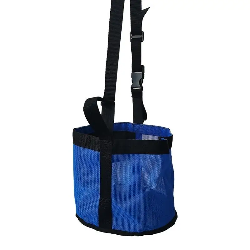 

652F Horse Feed Bag, Mesh Horse Feeding Hays Bag Hays Bucket with Adjustable Strap