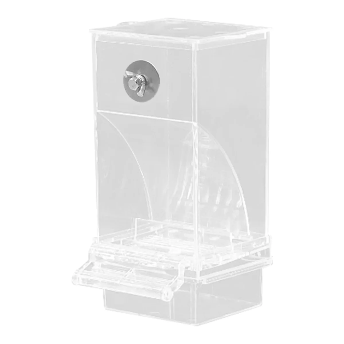 Transparent Bird Feeders Automatic Parrot Feeder Drinker Seed Food Container Cage for Small and Medium Parakeets