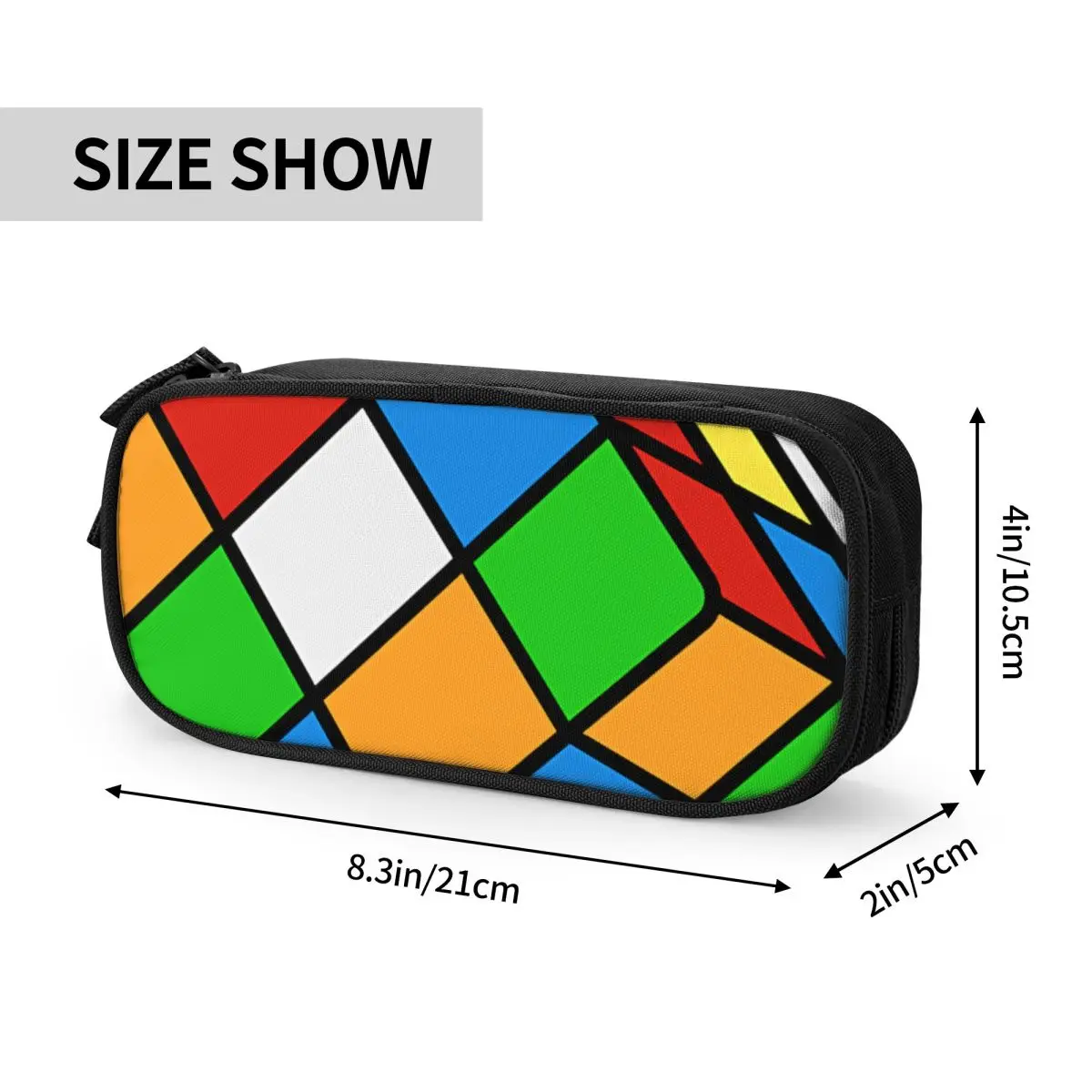 Imagem -04 - Cubo Derretido Rubiks Lápis Cases Grande Armazenamento Pen Bolsa Acessórios Escolares Matemática Geométrica Matemática Bonito Personalizado Meninas Meninos