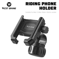 WEST BIKING Bike Phone Holder 360° Rotation Adjustable Non-slip Bicycle Handlebar Stem Phone Bracket Cycling Smartphones Stand