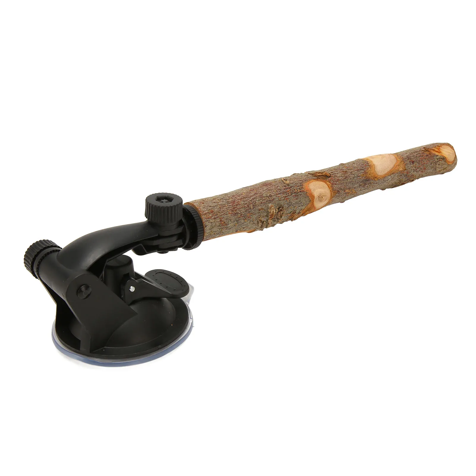 Bird Standing Stick Wood Perch Prevent Slip Interactive Bird Window Perch Stand with Suction Cups for Small Medium Bird