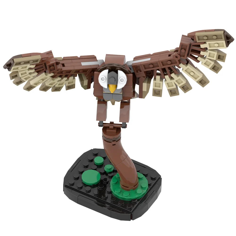 

Gobrick MOC модель животного тёмная сова, строительные блоки, фигурка, кирпичи, сборные игрушки, творческий подарок для детей, подарок для детей