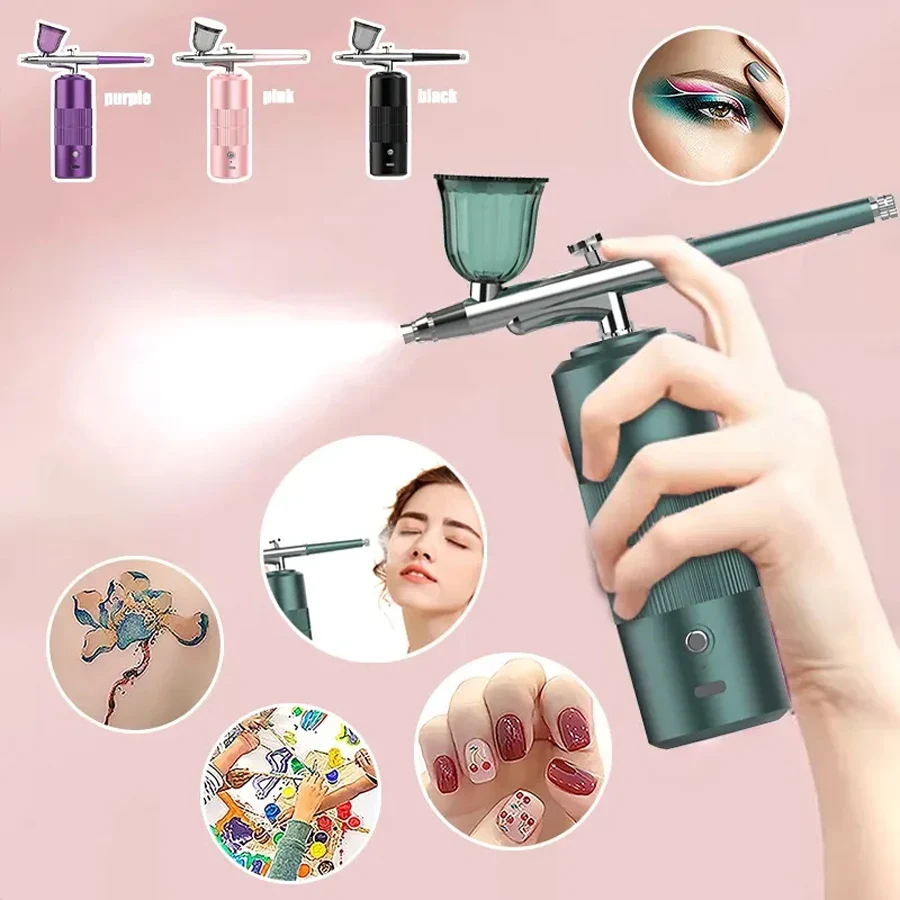 

High Pressure Nano Oxygen Injector Multi-Function Household Spray Tattoo Spray Gun Face Humidifier USB Water Replenisher