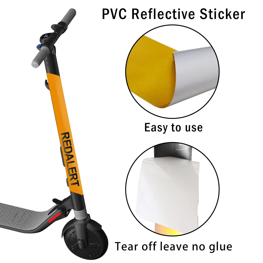 ElectricReflective Sticker Pole Waterproof Reflective Sticker Cover Set For Ninebot ES1 ES2 Night Safety PVC Scooter Accessorie