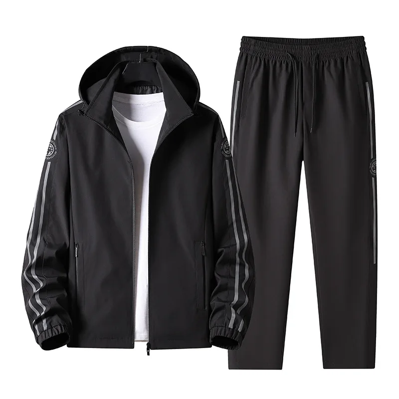 

Премиум плюс 2023, осенние мужские комплекты для бега, Chandals, зимняя ветрозащитная спортивная экипировка для мужчин больших размеров, для бега в холодную погоду