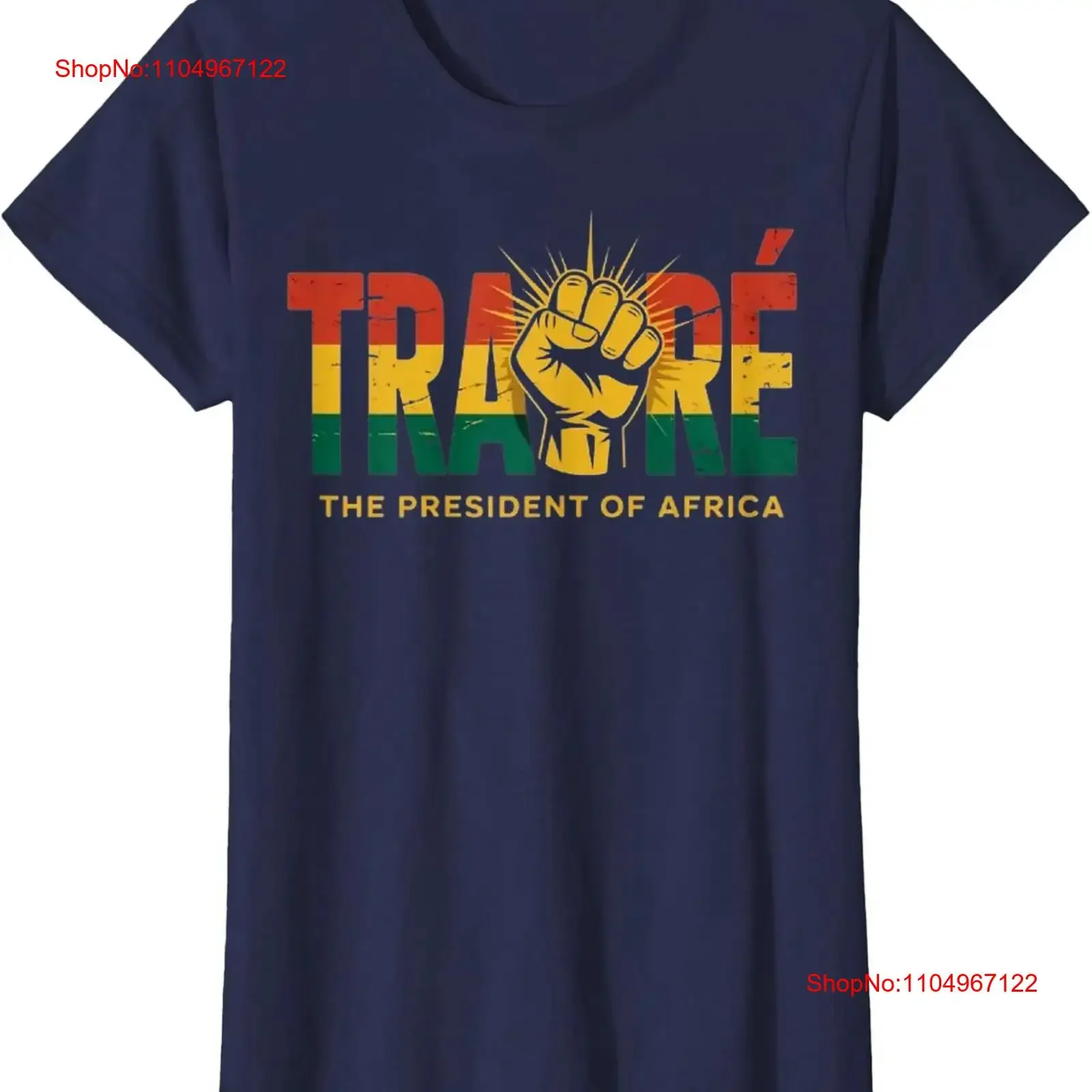 

Retro Burkina Faso African Africa Ibrahim Traore Afro Ladies' Crewneck T Shirt vintage Washed Stylish fashion Casual homme