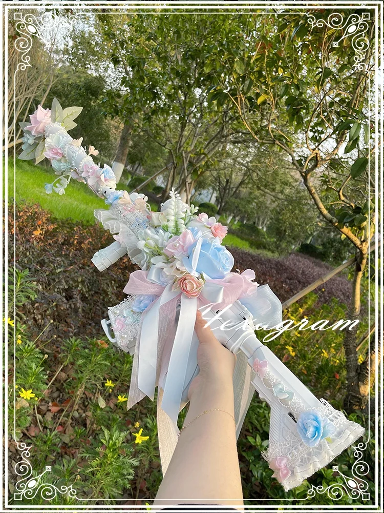 

Hexaam шестиконечная звезда ручной работы, оригинальный пистолет-аксерий в стиле Лолиты и розы, рыцарь, реквизит для еды, свадебные цветы