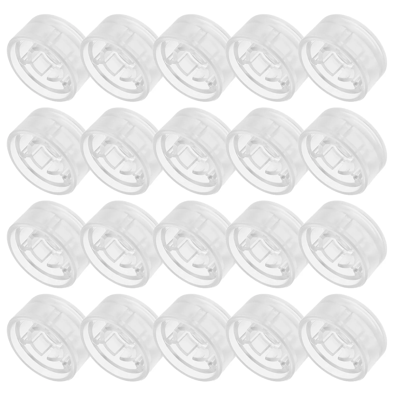 

20 pcs Effect Pedal Cap Transparent Guitar Accessories Sturdy Material Compatible Electric Knobs Footswitch Covers Plastic