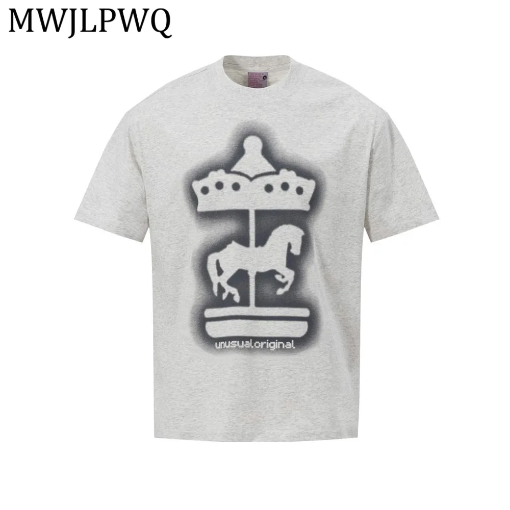 

Футболка с короткими рукавами MWJLPWQ Patten для мужчин, модная повседневная свободная футболка в стиле хип-хоп, модные новые топы с круглым вырезом и короткими рукавами, 14499