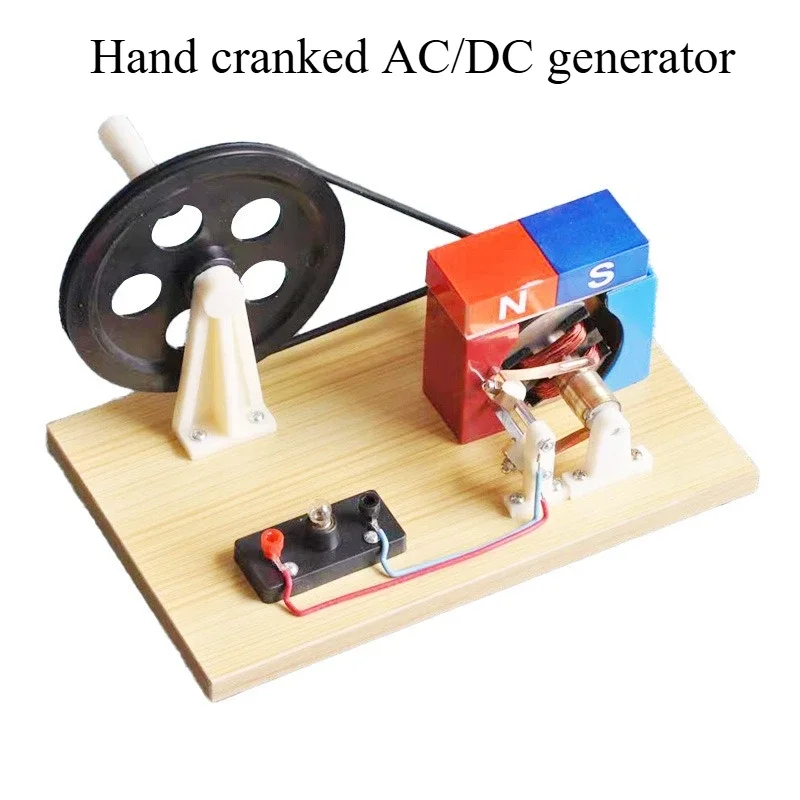 Hand Cranked Power Generation Teaching Instrument Physics Electromagnetic Experimental Equipment Faraday Experiment