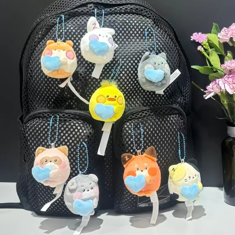 

2026 New Kpop Idol Animal Love Series Plush Round Doll Pendant Star Surrounding Keychain Fan Collection Pendant Gift