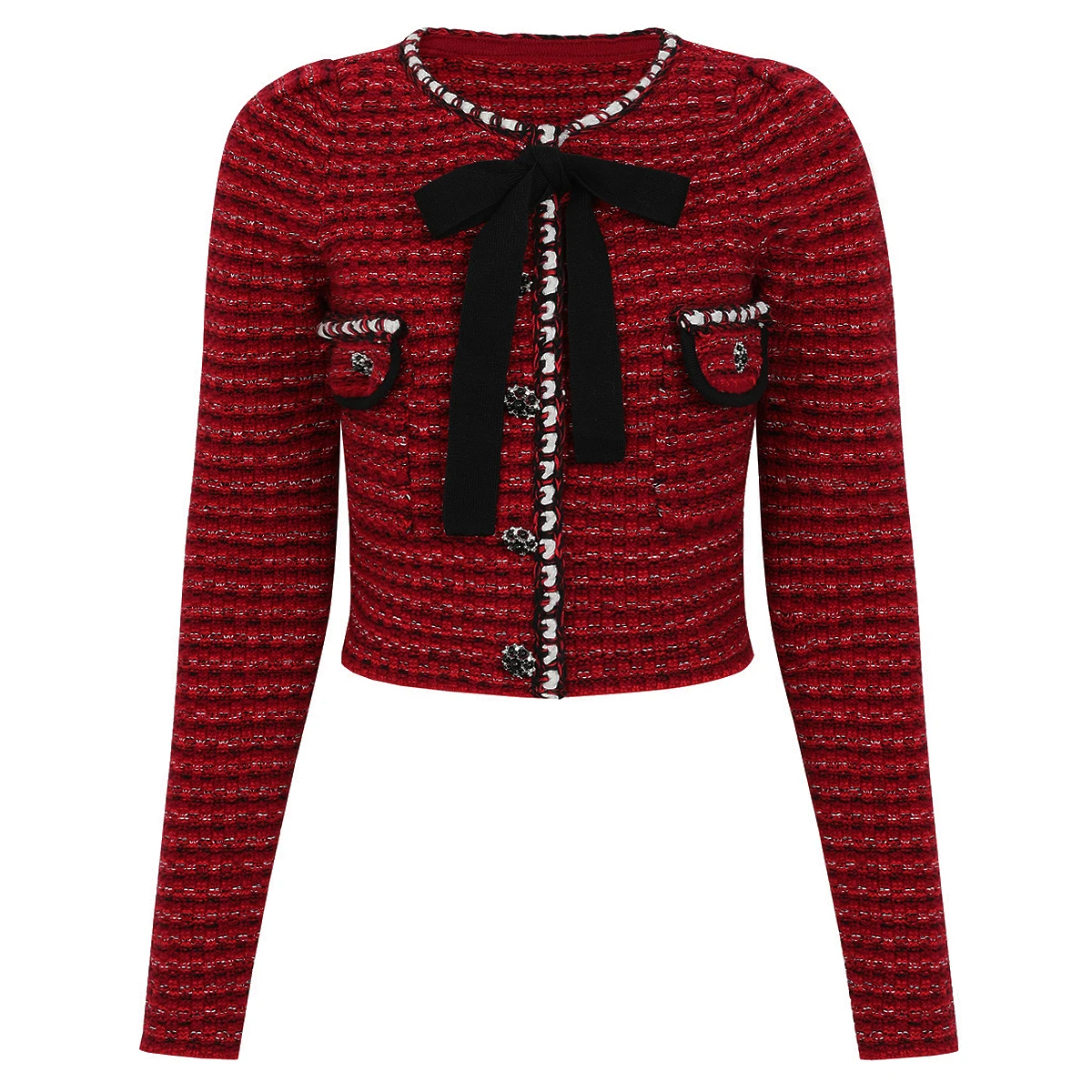 

2601 Высококачественный модный полосатый вязаный топ с длинными рукавами для весны и осени, элегантный и подчеркивающий фигуру кардиган для женщин