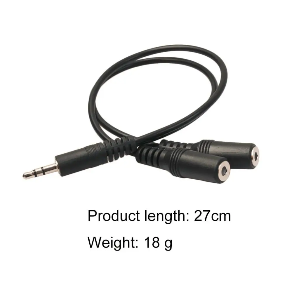 Nuovo jack audio stereo da 3,5 mm maschio a doppia femmina per auricolare cavo di prolunga per connettore adattatore splitter per microfono