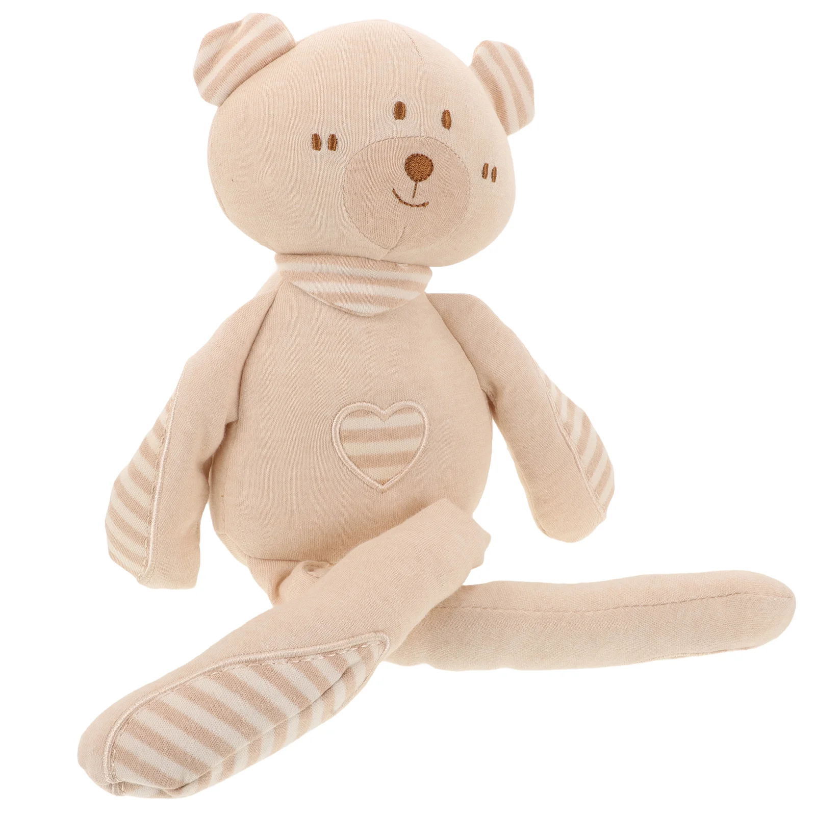 Organic Cotton Baby Long Legs Bear Sleep Soother Soft Stuffed Animal Comfort for Newborn Toddlers Development Cuddly Hanging