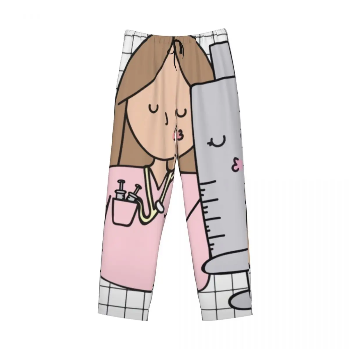 Pantalones de pijama de medicina personalizados para hombres, ropa de dormir con cordón, pantalones de dormir con bolsillos