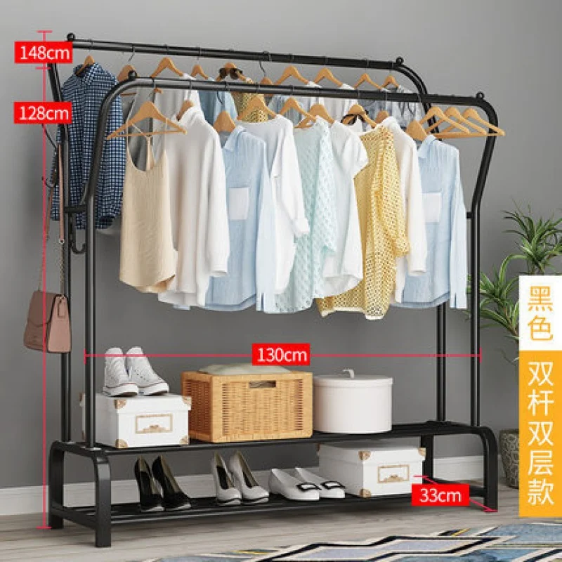 Clothes Hanger Floor Coat Rack Bedroom Drying Rack Simple Clothing Rod Folding Interior Balcony Clothes Hanger Clothes Rack