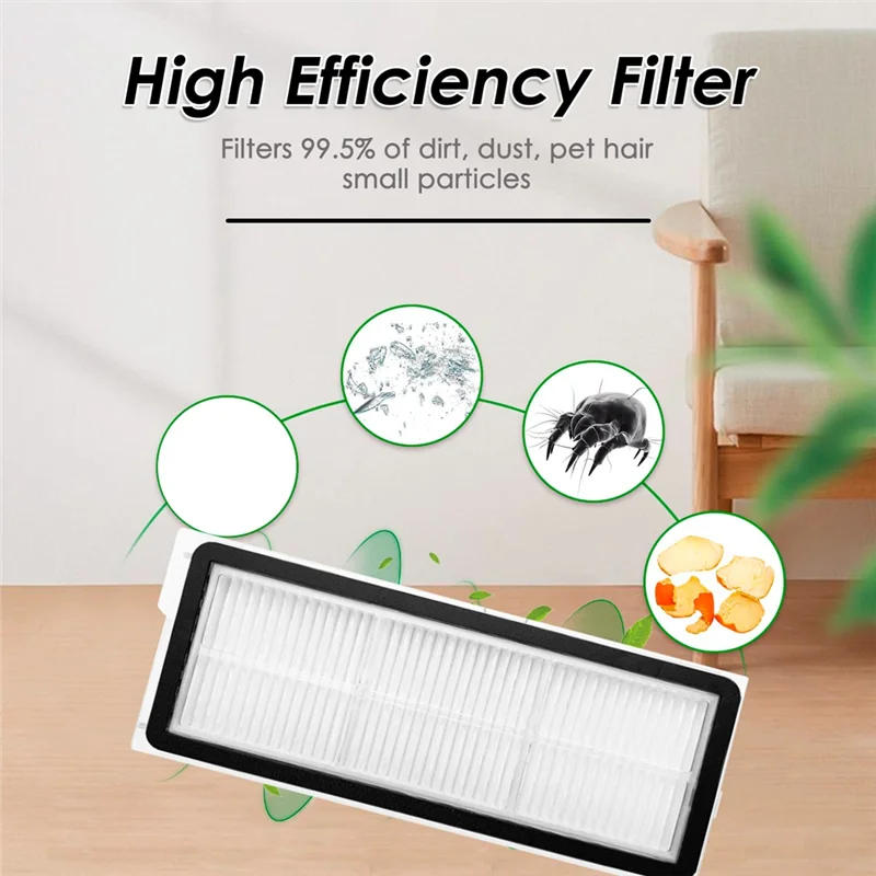 Roborock QV 35A / QR 598 / QR 798 로봇 진공 액세서리 용 구매자 기기 교체 세척 가능 필터 세트 12PCS