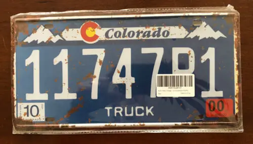 6X12 Inches Vintage Feel Rustic Home Decor Colorado Truck Vehicle Lic Plate