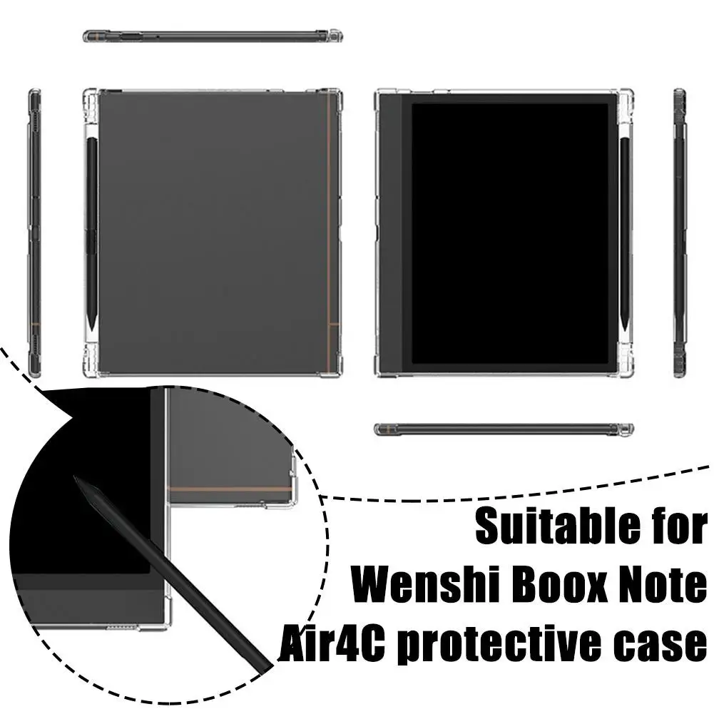 For Aragonite Boox Note Air4c Transparent Protective Four Corners Pen Slot Washable With Inch Drop-proof Dustproof 10. S6k4