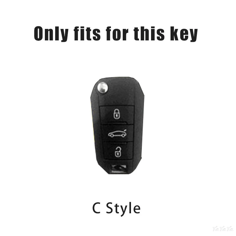 Car Key Case Cover Alloy Protection Shell For Peugeot 308 307 408 207 208 301 2008 407 607 3008 508 5008 Expert Partner Keychain