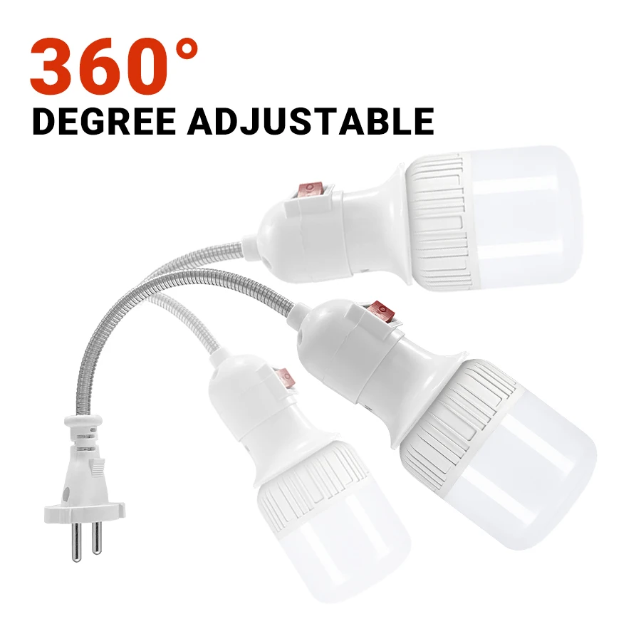 Adaptador de bombilla E27 para lámpara de pared, convertidor de enchufe Base, luces Led de encendido/apagado, soporte de tornillo, adaptador de