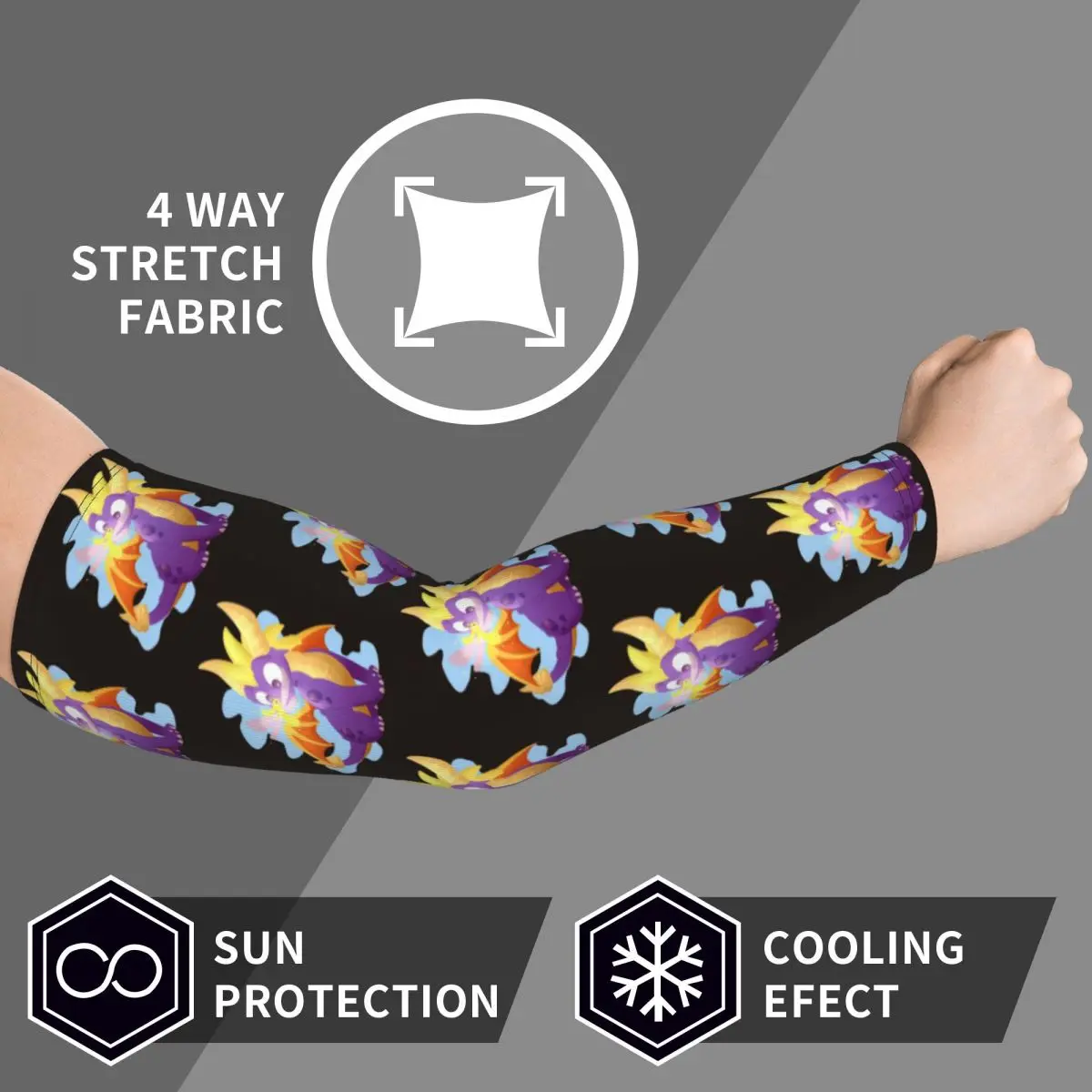 Ice Spyro アームスリーブ メンズ レディース 日焼け止め UVカット タトゥーカバーアップ スポーツ冷却 サイクリング