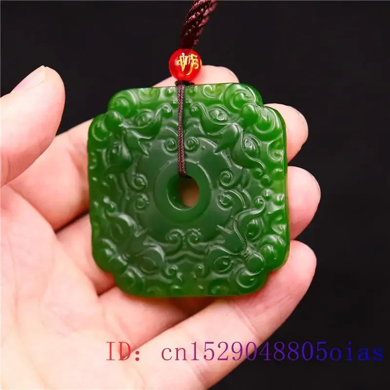 Jade Tiger Hanger Sieraden Dubbelzijdig Chinese Amulet Geschenken Charm Jadeïet Natuurlijke Ketting Mode Gesneden Groene