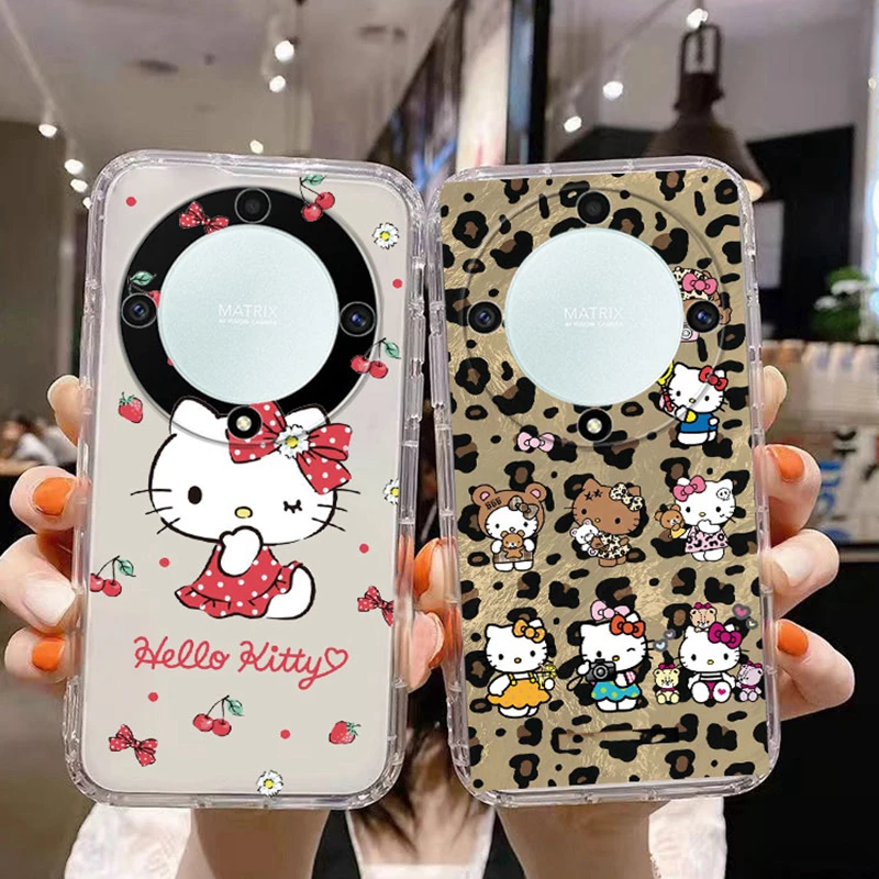 حافظة هاتف كورومي هالو كيتي سينامورول لهاتف هونور X9c X9a X9b X30 Magic4 Magic 5 Magic6 Lite هواوي ميت 20 لايت غطاء شفاف